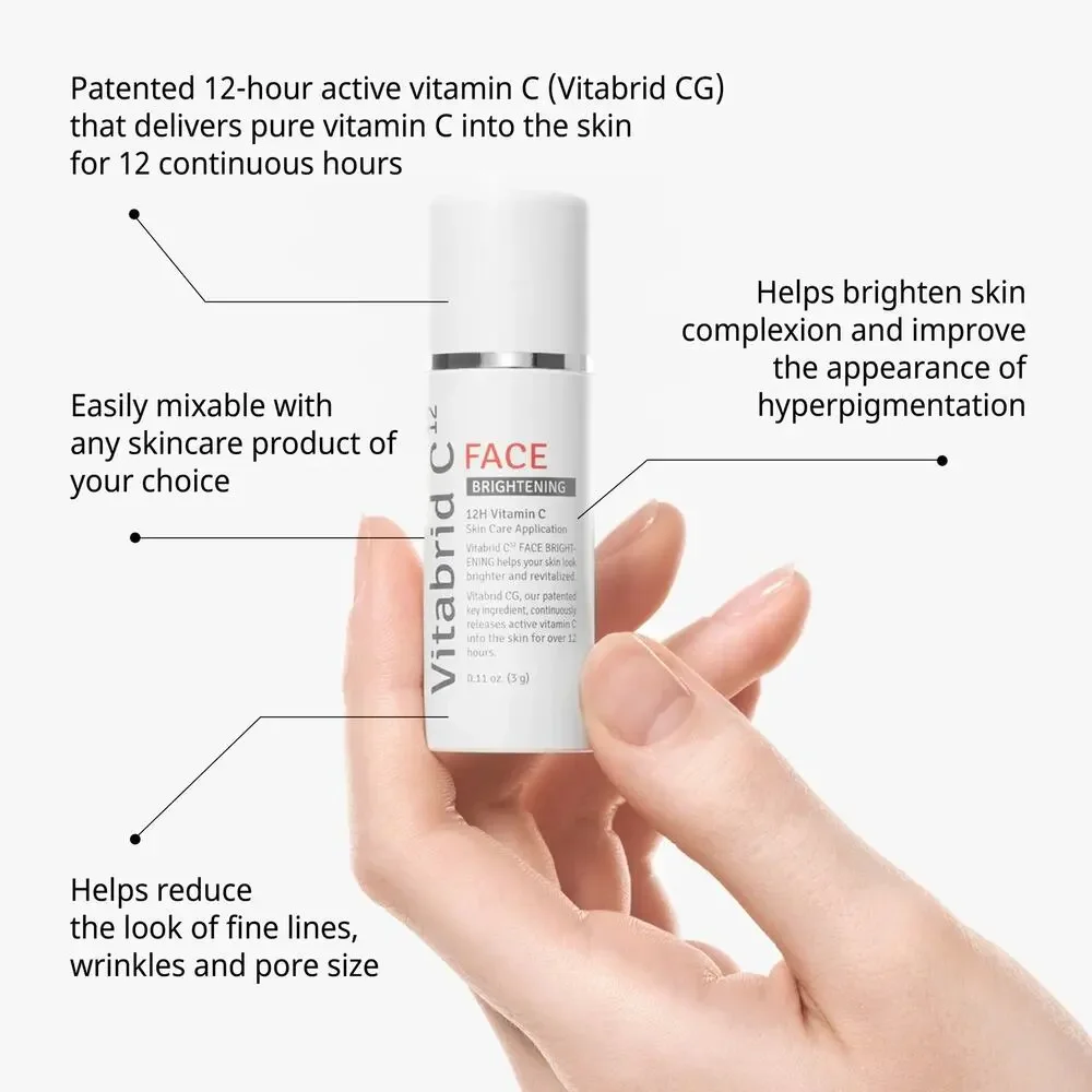 Vitabrid C12 Face Brightening 3-Pack Bundle 12H Vitamin C Powder ($204 Value)